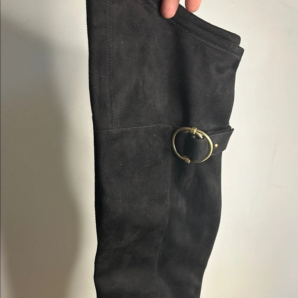 Calvin Klein Georgeanna Black Over the Knee Boots